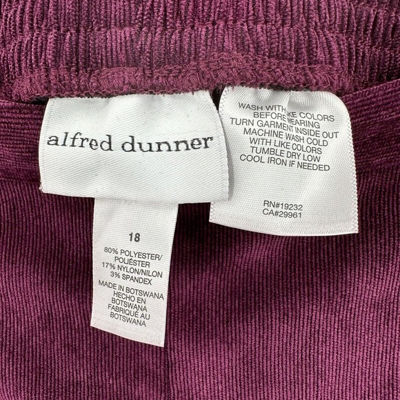 Alfred Dunner Pants Size 18 Classic Traditional Comfort Proportioned Short NEW - Picture 5 of 7